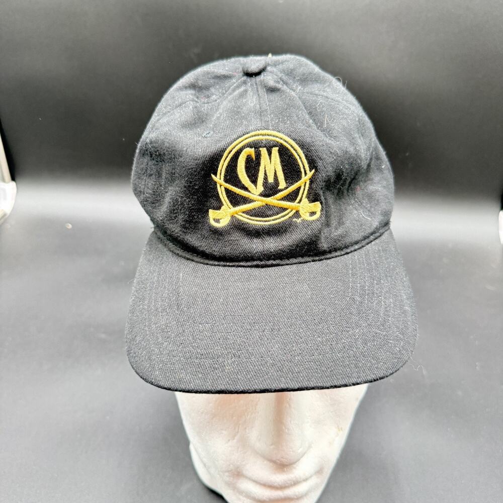 Captain Morgan Gold Rum Baseball Cap Hat Black Gold Embroidered CM Crossed Sword